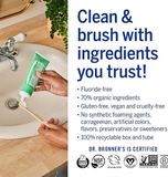  Kem đánh răng hữu cơ hương Húng bạc hà Dr. Bronner's Spearmint Toothpaste 5Oz 140g 