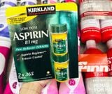  Set 2 hộp viên uống giảm đau Kirkland Signature Low Dose Aspirin 81mg 2 x 365 viên 