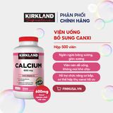  CTY-Viên uống bổ sung canxi Kirkland Signature™ Calcium 600 mg + D3 500 viên 