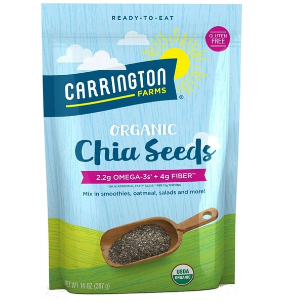  Hạt chia Carrington Farms Organic Chia Seeds, Gluten Free 14Oz 397g 