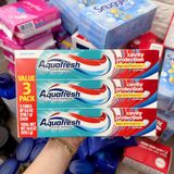  Set 3 kem đánh răng Aquafresh Cavity Protection Fluoride Toothpaste Cool Mint 6.5Oz 158.7g 