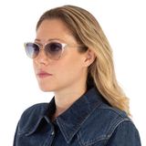  Mắt kính Calvin Klein Blue Gradient Cat Eye Ladies Sunglasses CK20517S 740 56 