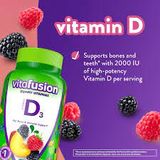  Viên uống bổ sung Vitamin D3 Vitafusion Vitamin D3 Gummies - Peach, Blackberry & Strawberry 150 viên 