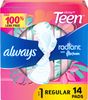  Băng vệ sinh Always Radiant Teen Size 1 Feminine Pads For Women 14 Miếng 