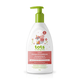  Dầu gội xả Tots by Babyganics 2-in-1 Shampoo & Conditioner for All Hair Apricot Chamomile 11Oz 325ml 