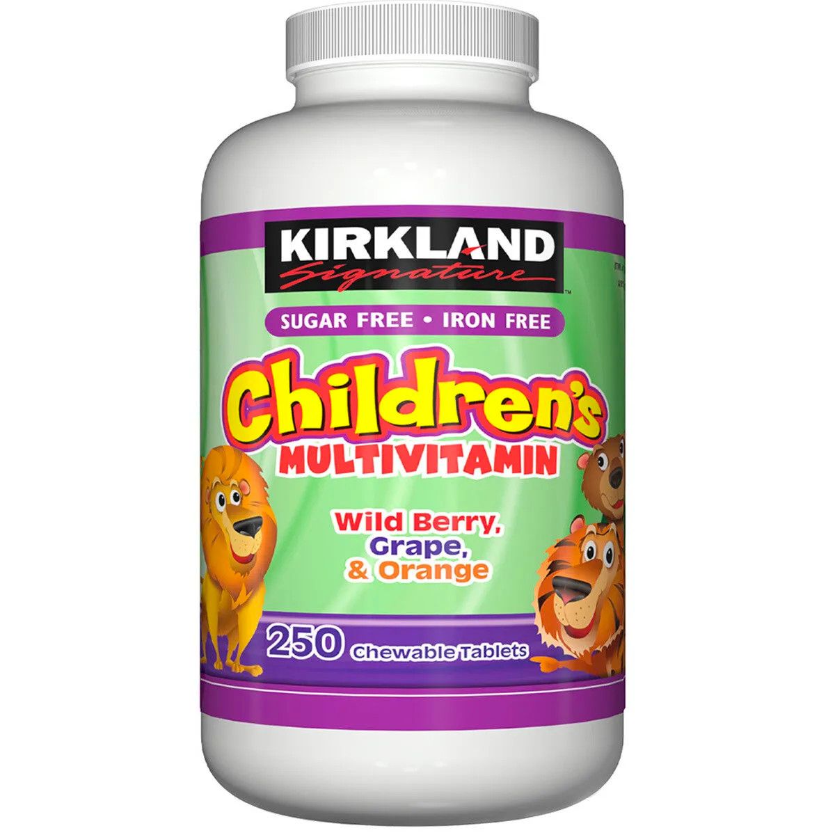  ( Úc ) Viên nhai bổ sung Kirkland Childrens Multivitamin Wild Berry Grape Orange Sugar Free 250 viên 