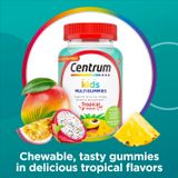  Kẹo bổ sung vitamin tổng hợp cho bé Centrum Kids multivitamin gummies, tropical punch, made with natural flavors 110 viên 