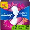  Băng vệ sinh Always Radiant Feminine Pads for Women, Size 2,Heavy Flow, 26 miếng 