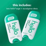  Lăn khử mùi Hello White Sage + Eucalyptus Deodorant With Shea Butter 2.6Oz 73g 