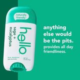  Lăn khử mùi Hello White Sage + Eucalyptus Deodorant With Shea Butter 2.6Oz 73g 