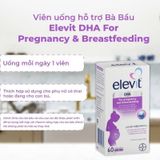  (Úc) Viên uống bổ sung cho mẹ mang thai Elevit DHA & Choline 60 viên 