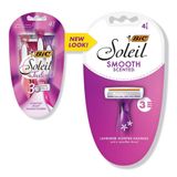  Set 4 dao cạo 3 lưỡi Bic Soleil Smooth Scented Soothing Lavender Scent Triple Blade Disposable Shavers 
