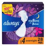  Băng vệ sinh Always Radiant FlexFoam Pads for Women Size 4 Overnight 28 miếng 