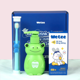  Combo Hành Trình Cam gồm: 1 Xịt Vệ Sinh Răng Miệng Wetee 3 Tuổi 50ml và 1 Gel Đánh Răng 100ml Cho Bé Tặng 1 Bàn Chải Lông Mềm Hình Đáng Yêu Cho Bé 