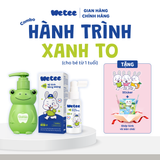  Combo Hành Trình Xanh To gồm: 1 Xịt Vệ Sinh Răng Miệng Wetee 50ml và 1 Gel Đánh Răng 100ml Cho Bé Từ 1 Tuổi Tặng Bàn Chải Lông Mềm Hình Đáng Yêu Cho Bé 