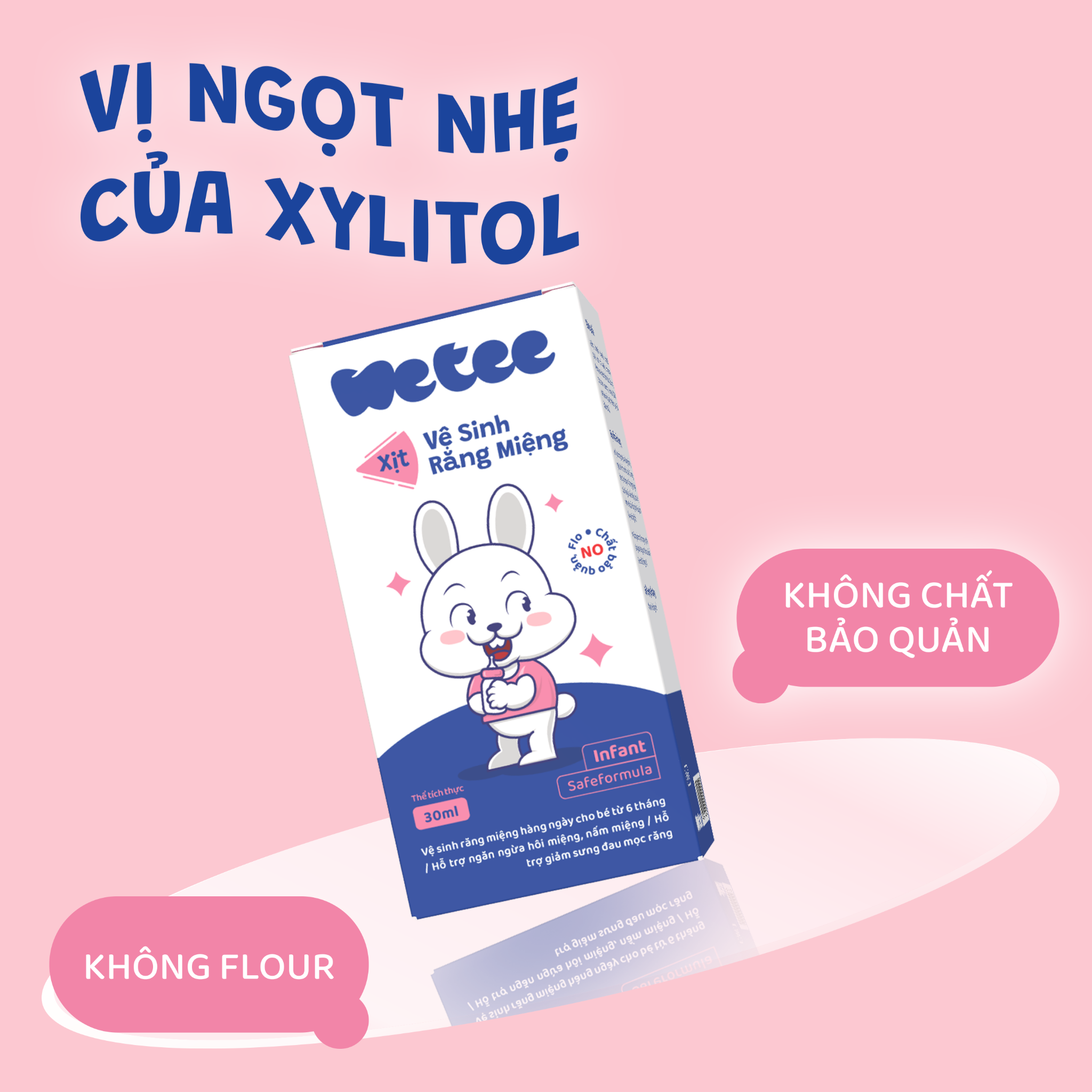  Xịt Wetee Vệ Sinh Răng Miệng Cho Bé Từ 6 Tháng Tuổi Trở Lên 30ml (Safeformula Infant), Vị Ngọt, Hỗ Trợ Ngăn Ngừa Hôi Sữa Nấm  Miệng,Hỗ Trợ Giảm Đau Trong Quá Trình Mọc Răng Của Trẻ 