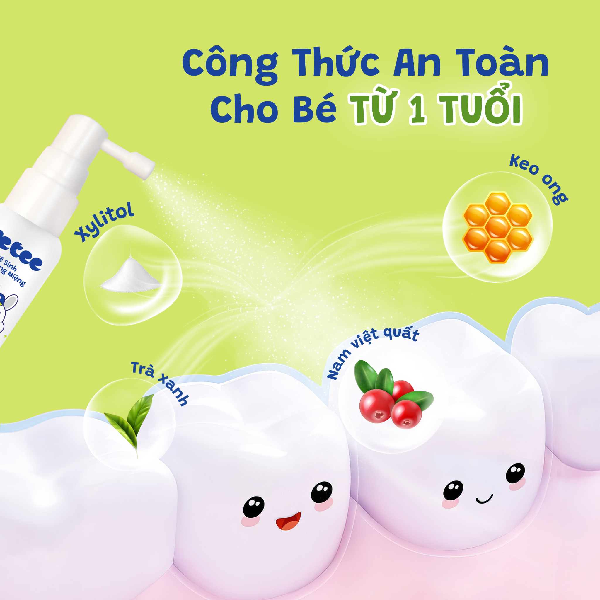 Combo 2 Xịt Wetee (Safeformula Toddler) Vệ Sinh Răng Miệng Cho Bé Từ 1 Tuổi Trở Lên, Hương Nho, Vị Ngọt, Hỗ trợ Bảo Vệ Men  Răng, Hỗ Trợ Ngăn Ngừa Sâu Răng Sún Răng Của Trẻ 