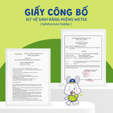  Combo 2 Xịt Wetee (Safeformula Toddler) Vệ Sinh Răng Miệng Cho Bé Từ 1 Tuổi Trở Lên, Hương Nho, Vị Ngọt, Hỗ trợ Bảo Vệ Men  Răng, Hỗ Trợ Ngăn Ngừa Sâu Răng Sún Răng Của Trẻ 