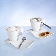 Set uống trà hoặc cafe 6 món Villeroy-Boch gồm 2 cốc , 2 thìa, 2 đĩa có hộp làm quà