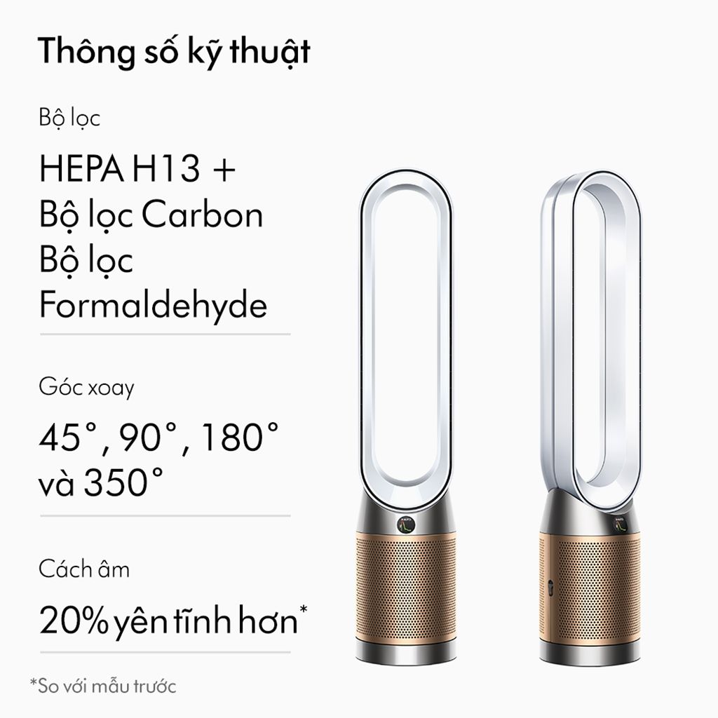 Quạt không cánh kèm lọc không khí DYSON Pure Cool Link TP09 màu trắng