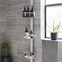 Giá treo dụng cụ nhà tắm loại chống sàn và trần Simplehuman 2,74m
