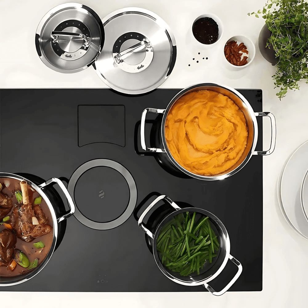 Bộ nồi Fissler Profi set 4 món kèm quánh vung inox made in Germany