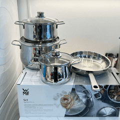 Bộ nồi WMF Diadem Plus 4 món kèm chảo thép WMF 24cm