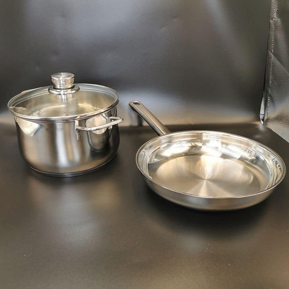 Bộ nồi WMF Diadem Plus 2 món kèm chảo thép WMF 24cm