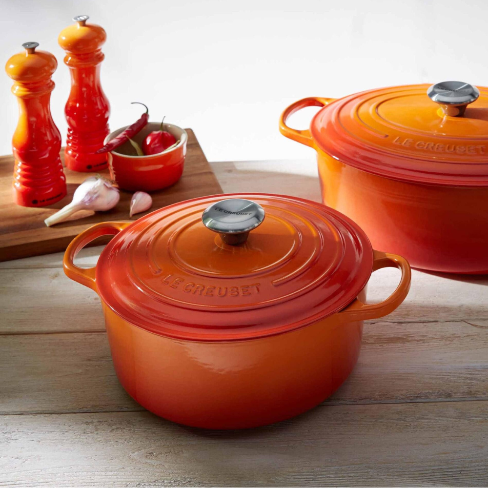Nồi gang Le Creuset 24cm màu cam orange
