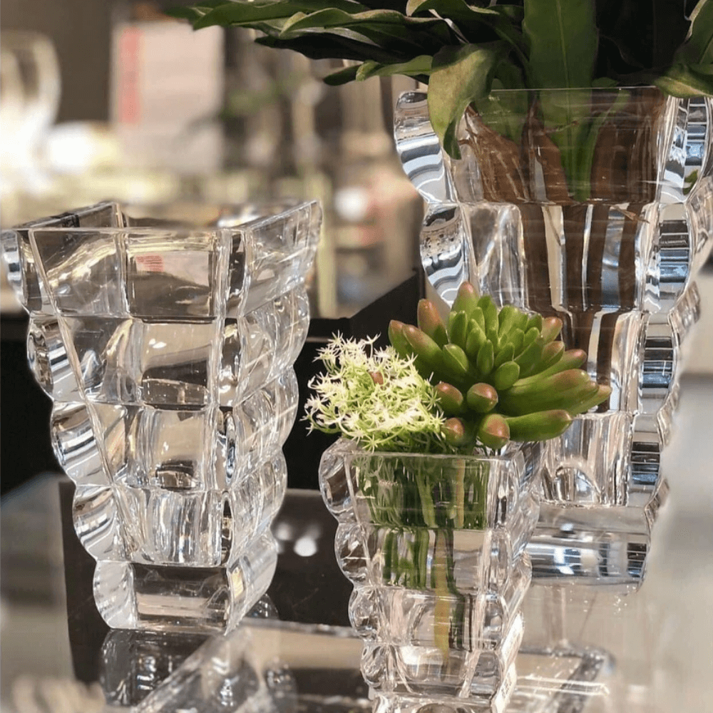 Bình hoa pha lê Rogaska Adria 25cm màu trắng