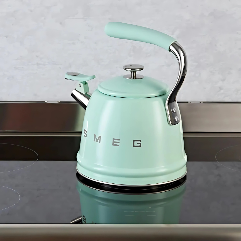 Ấm đun từ thổi sáo SMEG CKLW2001PG màu xanh bạc hà