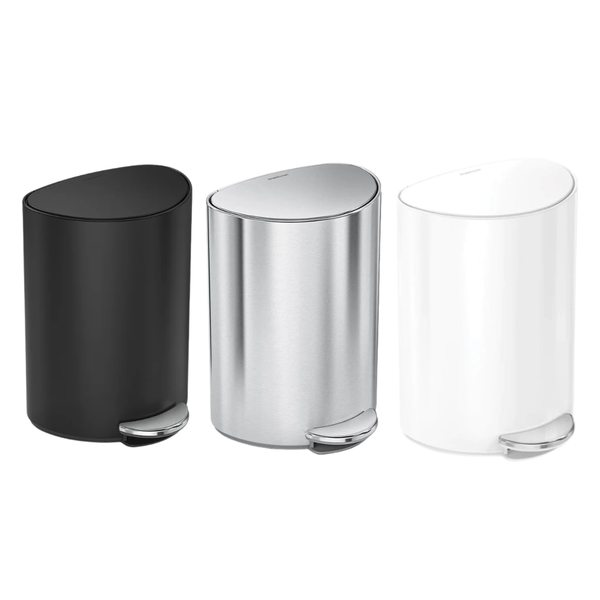 Thùng rác bán nguyệt Simplehuman 6L nắp phẳng nội địa Đức