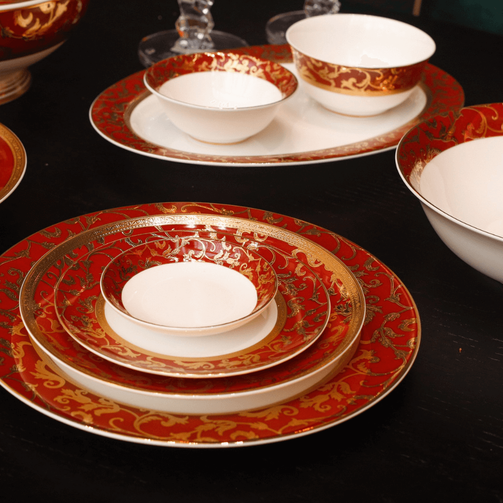 Bộ đồ ăn hoa dây đỏ KV 41 món SPEDONA
