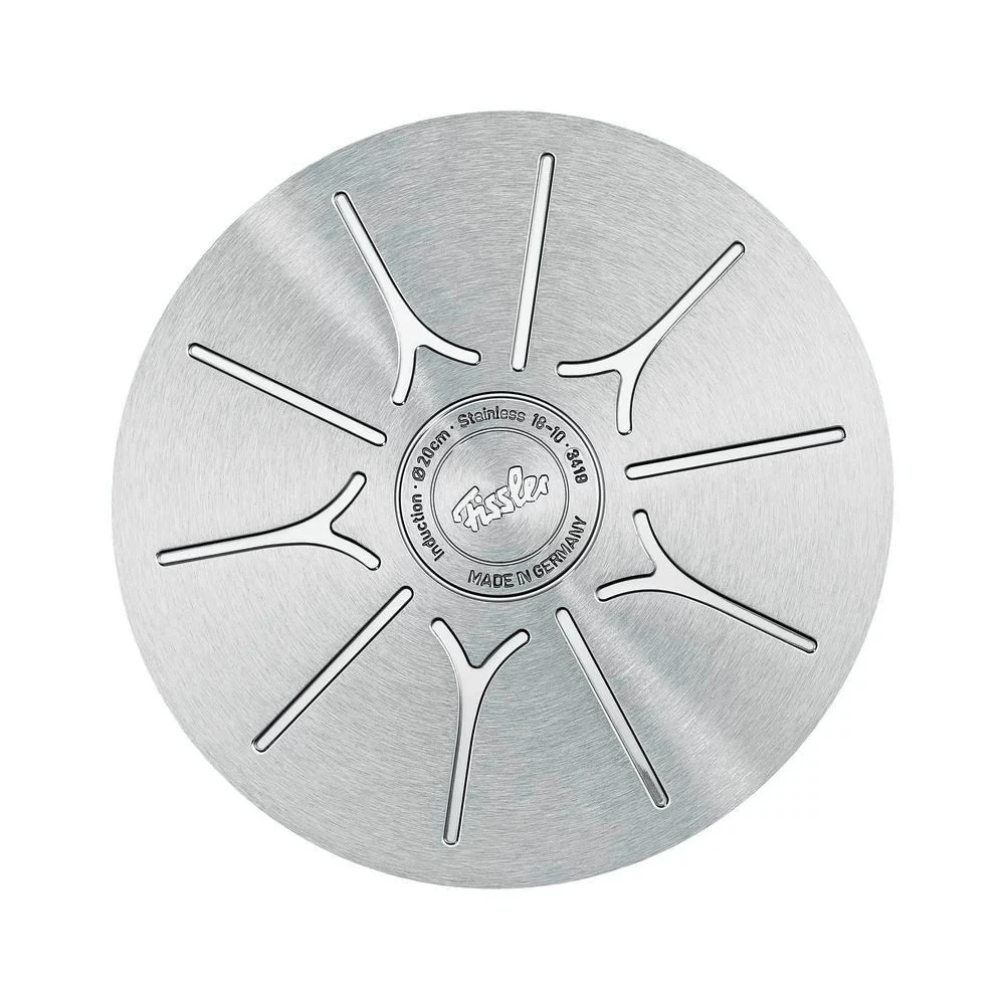 Bộ nồi Fissler Profi 5 món vung thép kèm quánh và chảo 2 quai 24cm made in Germany