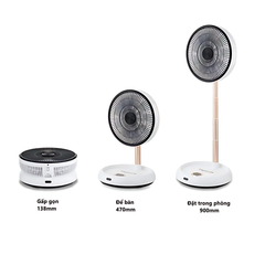Quạt gấp gọn tích điện thông minh Elegant Germany nội địa Đức