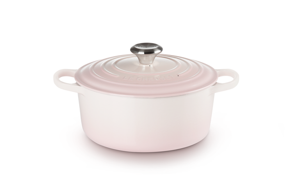 Nồi gang Le Creuset 22cm màu hồng vỏ sò muschelrosa