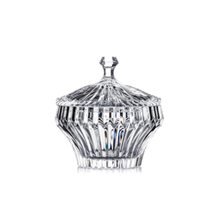 Thố Rogaska Crown Jewel 19 cm màu trắng