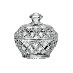 Hũ pha lê đựng đường, bánh kẹo, mứt, hạt các loại Bohemia Crystal 9cm