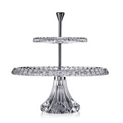 Khay bánh 2 tầng Rogaska Crown Jewel