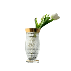 Lọ hoa pha lê khảm vàng Arcade 80575 35,5cm