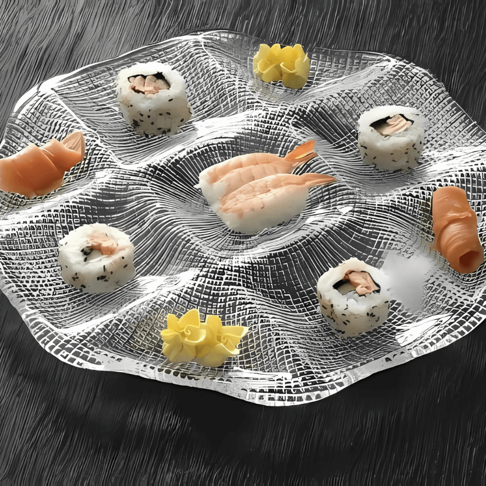 Đĩa Diamante Octagonal Clear 33x33cm IVV