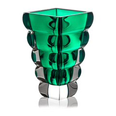 Bình hoa pha lê Rogaska Adria 25cm màu xanh lá