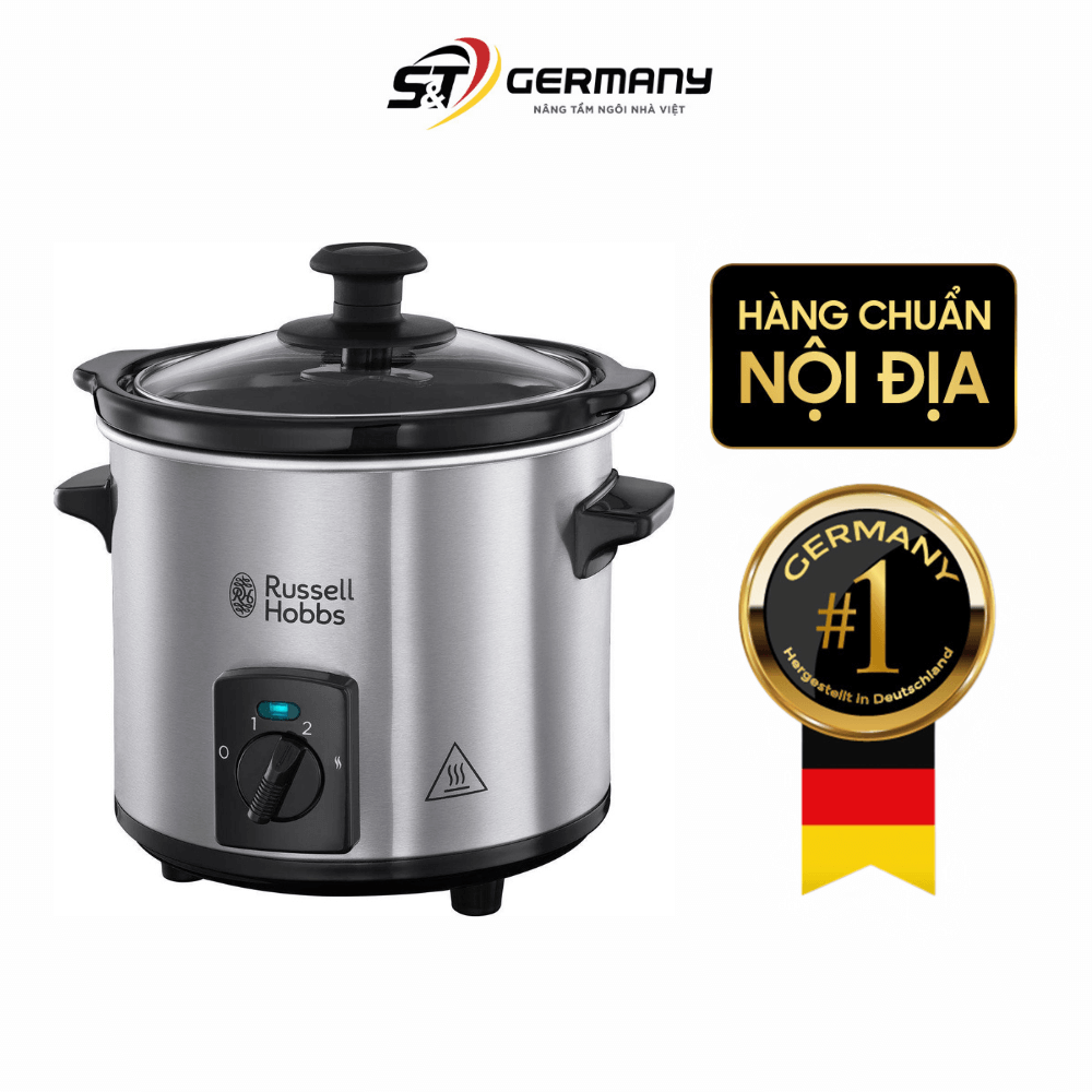 Nồi nấu chậm Russell Hobbs 2L Compact Home 145W màu inox