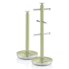 Cây treo cốc và dụng cụ để giấy đứng Swan Retro màu xanh