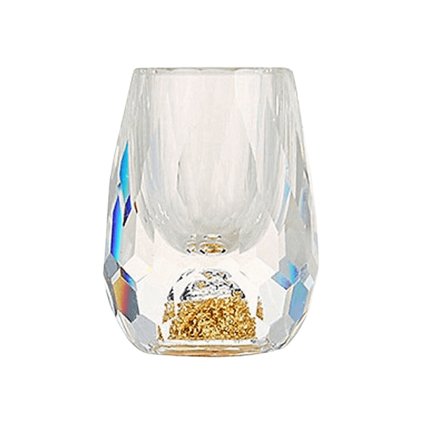 Bộ chén rượu pha lê mắt trâu vàng 24k
