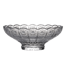 Mâm bồng pha lê mài đế tròn M57 Bohemia size 30cm