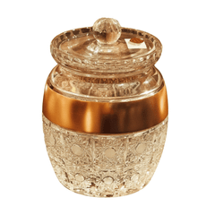 Hũ bánh pha lê khảm vàng Arcade 21cm