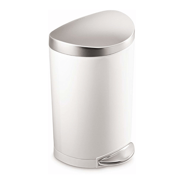 Thùng rác bán nguyệt Simplehuman 10l màu trắng