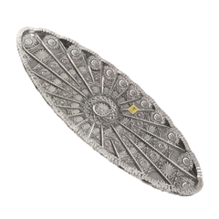 Đĩa pha lê mài Oval Bohemia M57 45cm