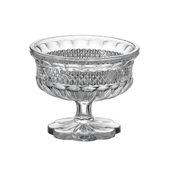 Thố pha lê có nắp chân đế Bohemia Alexandria 15cm